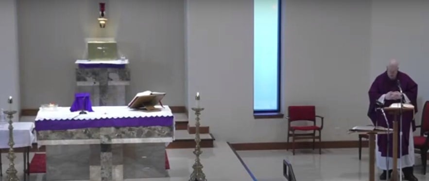 Altar during Mass